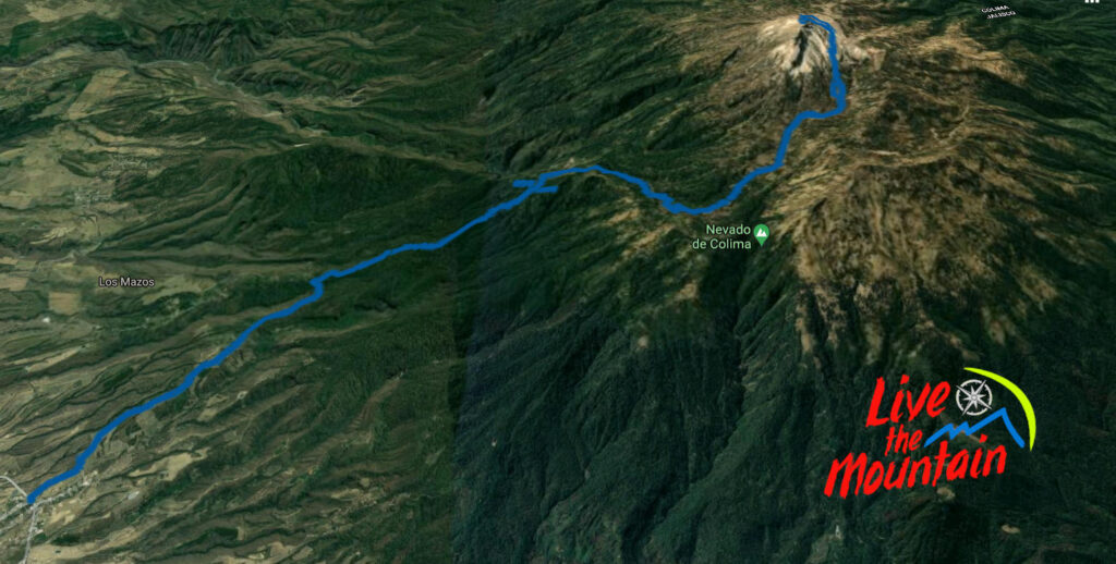 Senderismo en Mexico - ruta de ascenso al Nevado de Colima desde Fresnito