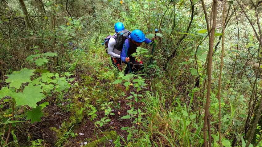 Senderismo Mexico Iztacihuatl Dos Aguas Ojo del Volcan Ruta Vertical Via Ferrata El Ojo del Volcán