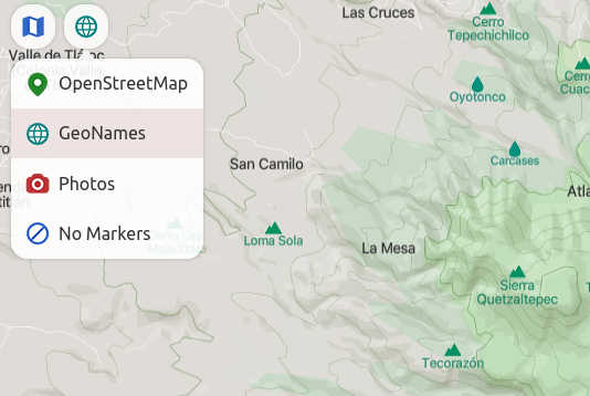 Mapas de méxico, mapas montañas de méxico, mapas iztaccihuatl, cartografía, montañas de méxico, senderismo, geonames, nombre de las montañas