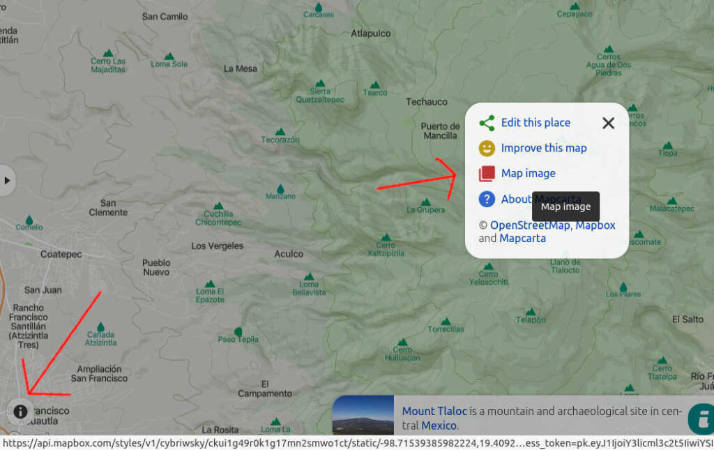 Mapas de méxico, mapas montañas de méxico, mapas iztaccihuatl, cartografía, montañas de méxico, senderismo, geonames, nombre de las montañas