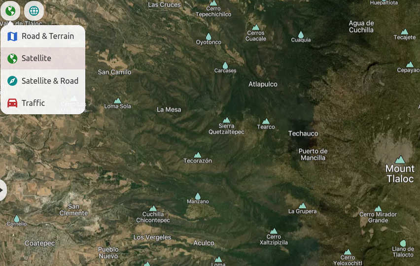 Mapas de méxico, mapas montañas de méxico, mapas iztaccihuatl, cartografía, montañas de méxico, senderismo, geonames, nombre de las montañas