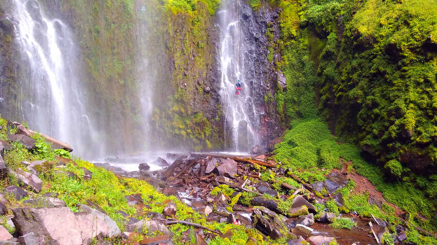 rapel, cascadas diamantes, vía ferrata, parque dos aguas, iztaccihuatl, guias de montaña, senderismo, cdmx, montañismo, rutas mx, aventura vertical, deportes extremos, cascadas